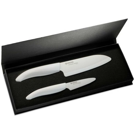 Bestes Angebot ⌛ Kyocera Koch- & Schälmesser Geschenk-Set, Keramikklinge & Griff Weiß 🤩 3 Bestes Angebot ⌛ Kyocera Koch- & Schälmesser Geschenk-Set, Keramikklinge & Griff Weiß 🤩