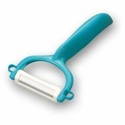 Neu 🧨 Kyocera CP-10 N Sparschäler, Keramikklinge Weiß 4 Cm, Griff Blau 🌟